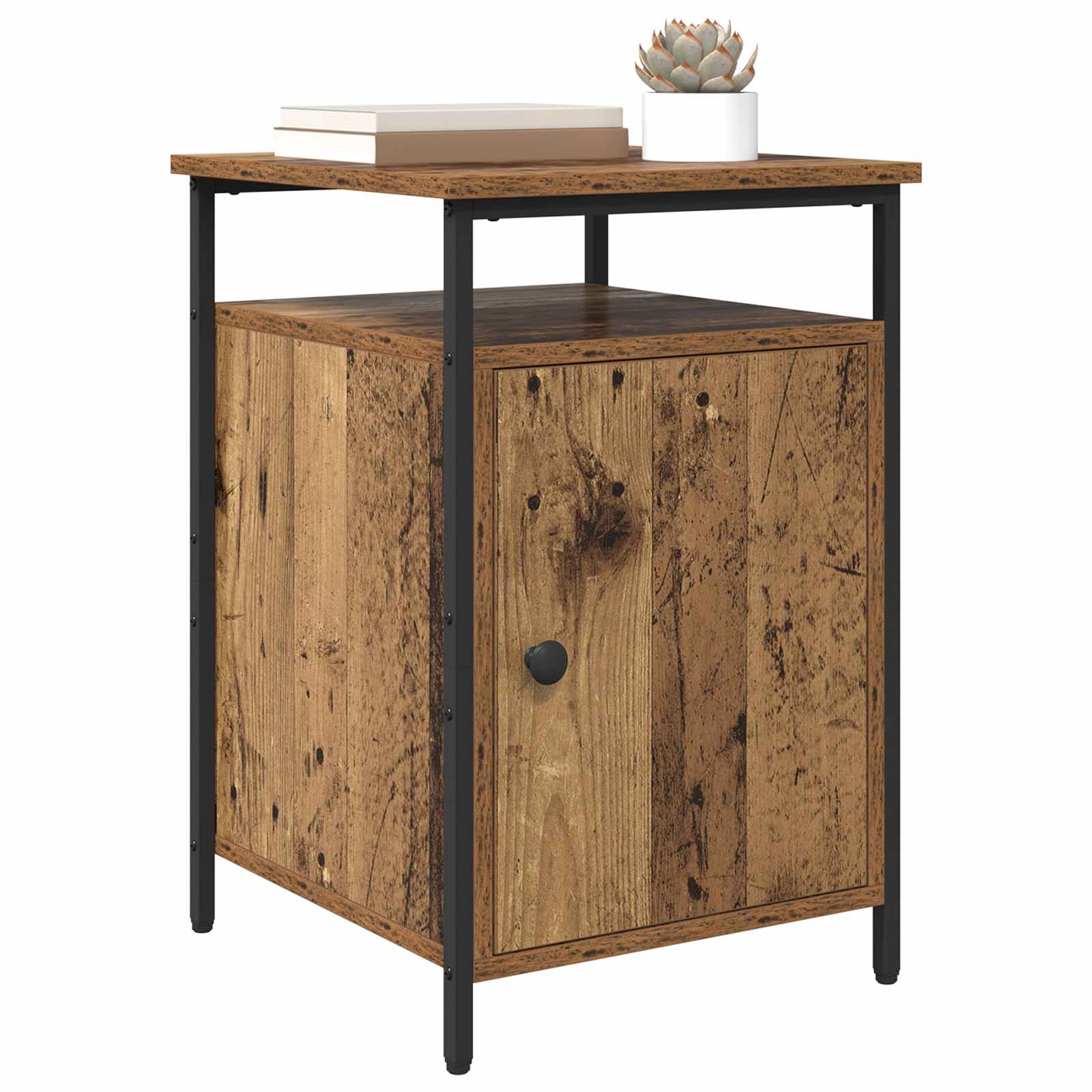 vidaXL Bedside Cabinet 2 pcs Old Wood 40 x 42 x 60cm Engineered Wood 3