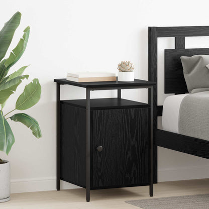 vidaXL Bedside Cabinet 2 pcs Black Oak 40 x 42 x 60cm Engineered Wood 1