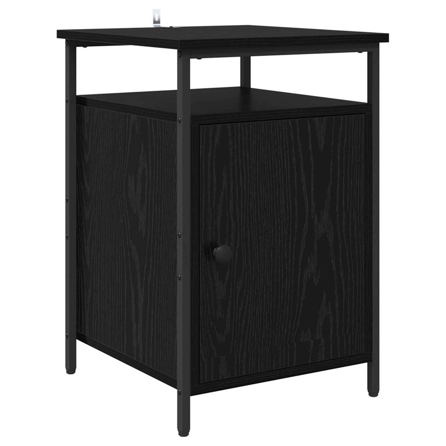 vidaXL Bedside Cabinet 2 pcs Black Oak 40 x 42 x 60cm Engineered Wood 6