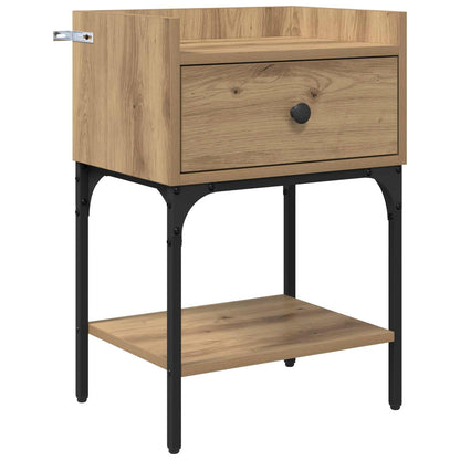 vidaXL Bedside Table 2 pcs Artisan Oak 40 x 29 x 60 cm Engineered Wood 6