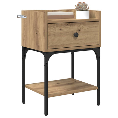 vidaXL Bedside Table 2 pcs Artisan Oak 40 x 29 x 60 cm Engineered Wood 3