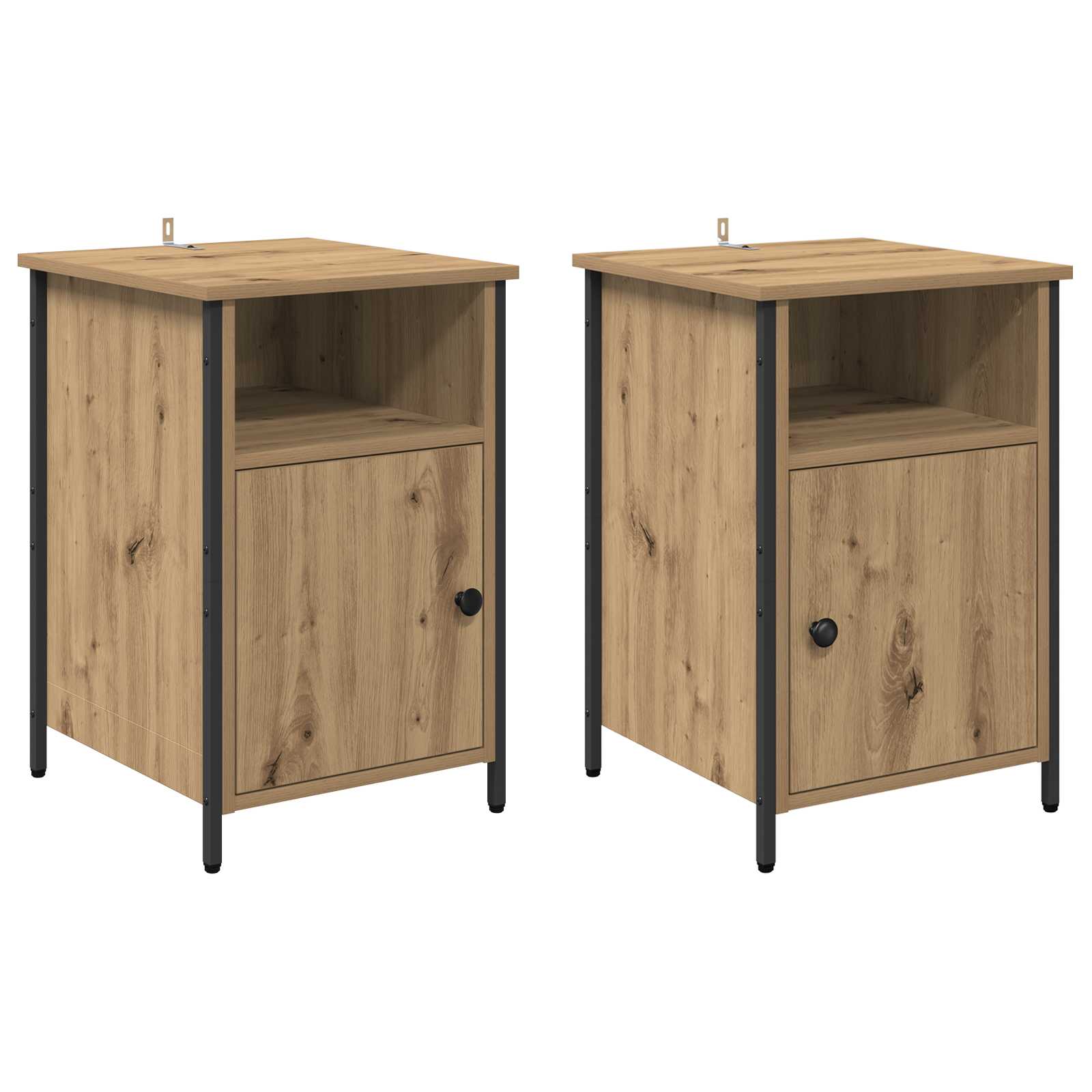 vidaXL Bedside Cabinet 2 pcs Artisan Oak 40 x 42 x 60 cm 2