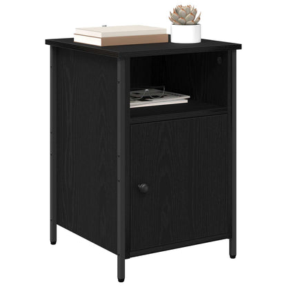 vidaXL Bedside Cabinet 2 pcs Black Oak 40 x 42 x 60 cm Engineered Wood 3