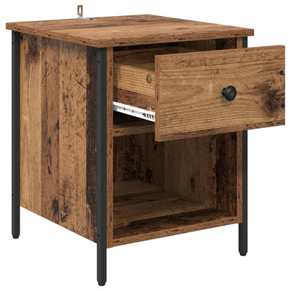 vidaXL Bedside Cabinet 2 pcs Old Wood 40 x 42 x 50 cm Engineered Wood 5