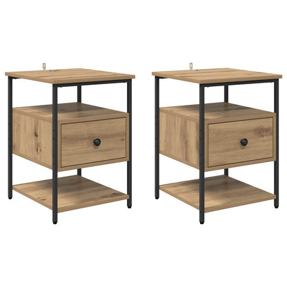 Bedside Cabinet 40x42x56 cm Engineered Wood Artisan oak