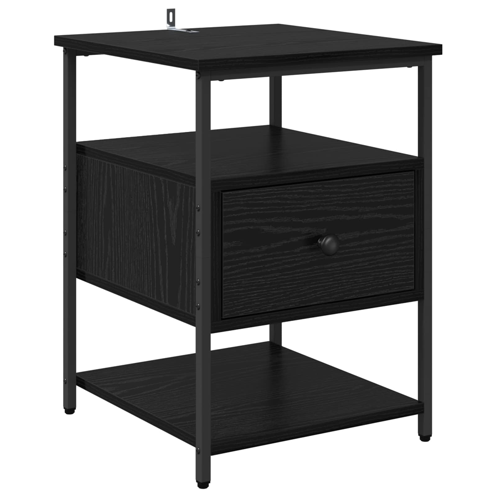 vidaXL Bedside Cabinet 2 pcs Black Oak 40 x 42 x 56 cm Engineered Wood 6