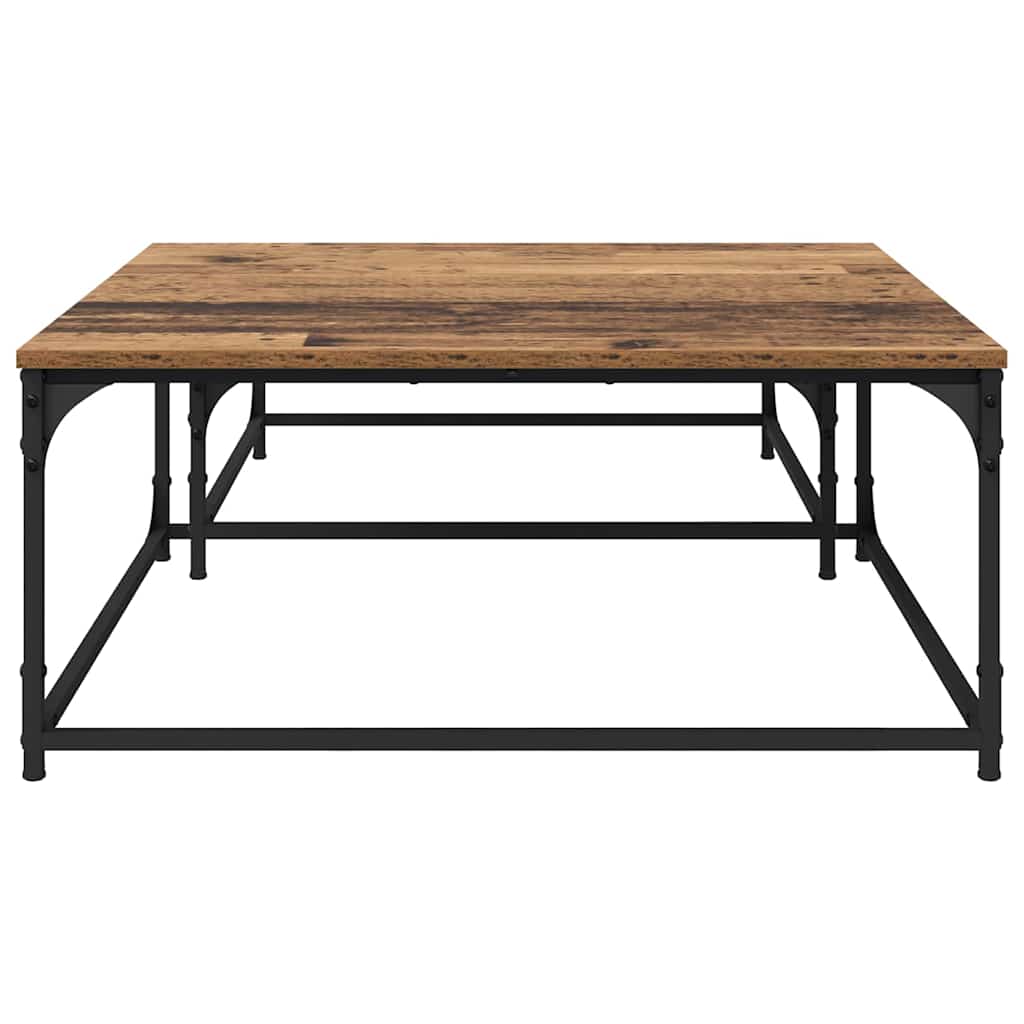 vidaXL Coffee Table 2 pcs Old Wood 80 x 80 x 35 cm Engineered Wood 6