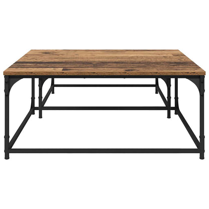vidaXL Coffee Table 2 pcs Old Wood 80 x 80 x 35 cm Engineered Wood 6
