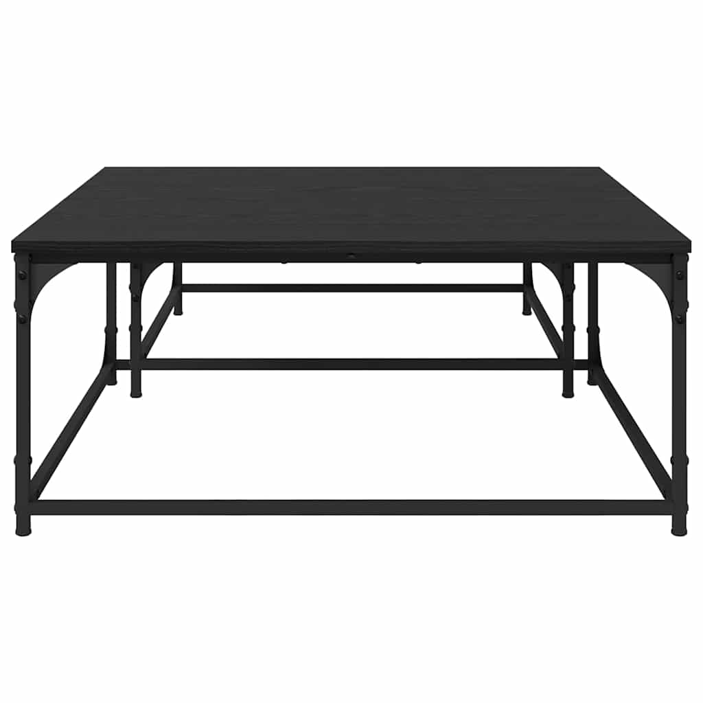 vidaXL Coffee Table 2 pcs Black Oak 80 x 80 x 35 cm Engineered Wood 6