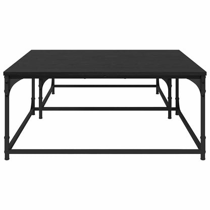 vidaXL Coffee Table 2 pcs Black Oak 80 x 80 x 35 cm Engineered Wood 6