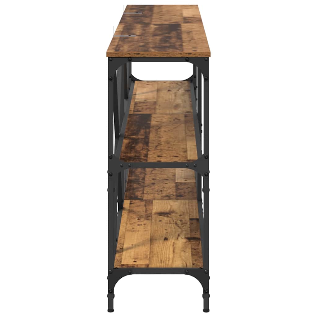 vidaXL Console Table Old Wood 180 x 30 x 75 cm Engineered Wood 6