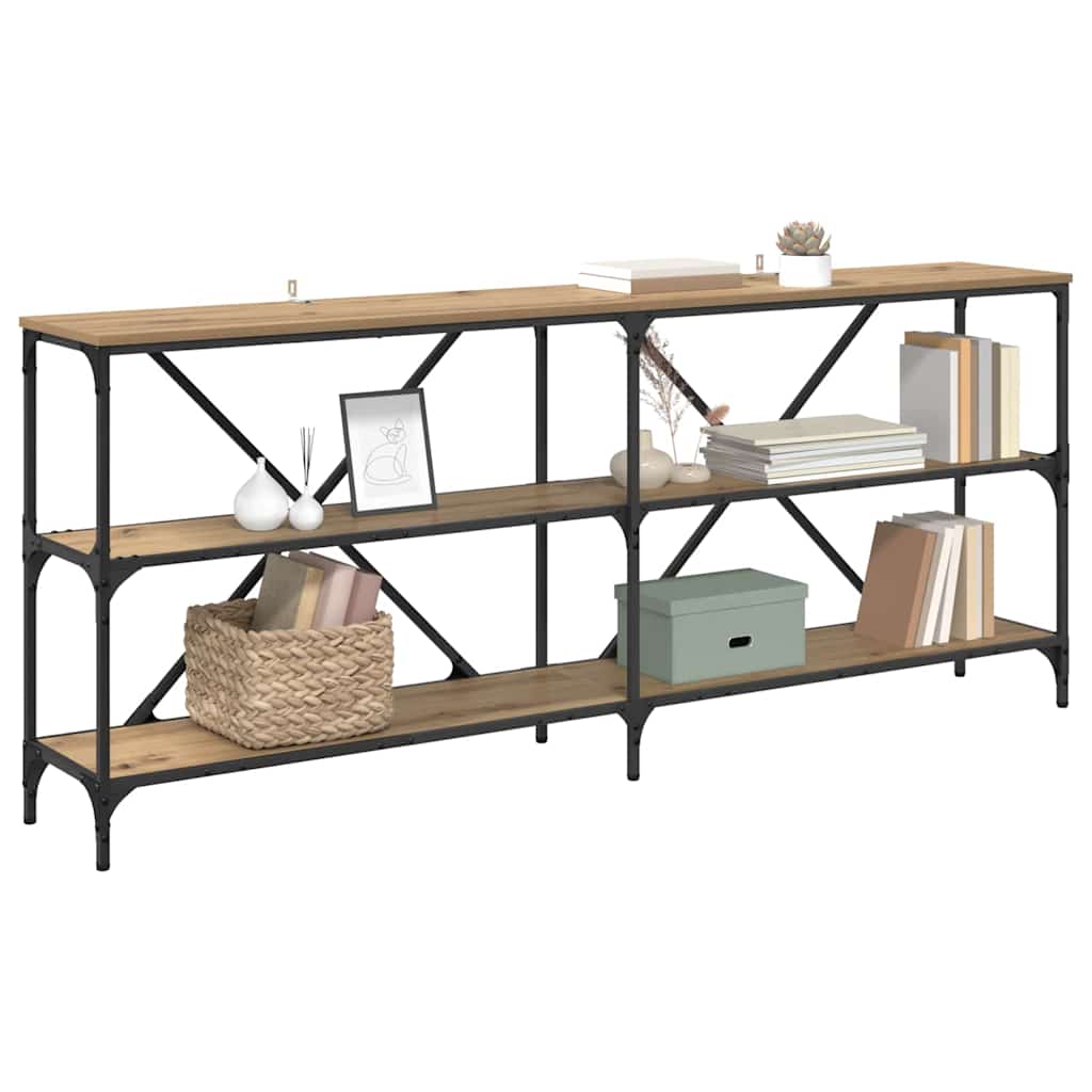 vidaXL Console Table Artisan Oak 180 x 30 x 75 cm Engineered Wood 3
