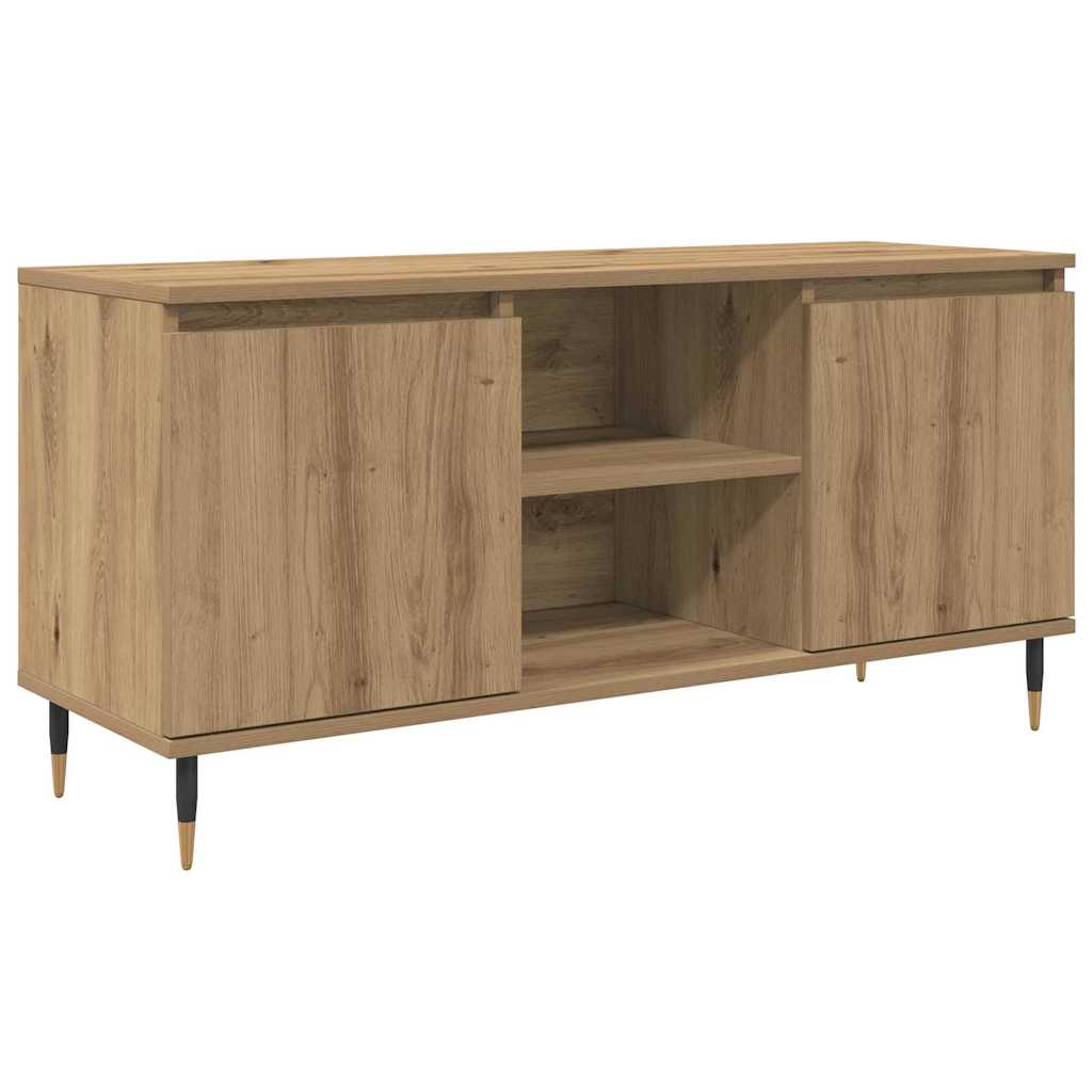 vidaXL TV Cabinet 104 x 35 x 50 cm Artisan Oak Engineered Wood 2