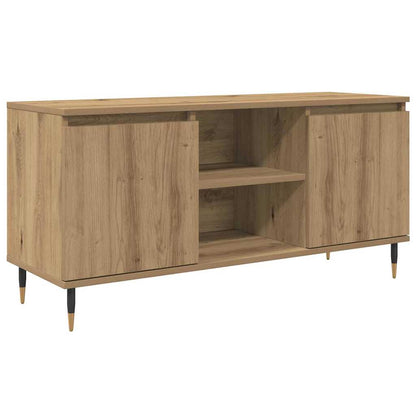 vidaXL TV Cabinet 104 x 35 x 50 cm Artisan Oak Engineered Wood 2