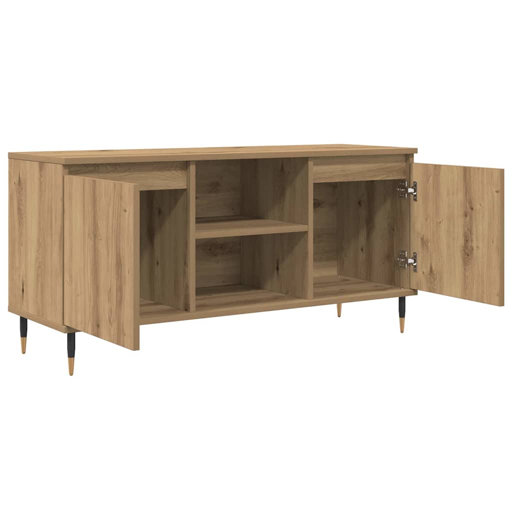vidaXL TV Cabinet 104 x 35 x 50 cm Artisan Oak Engineered Wood 5