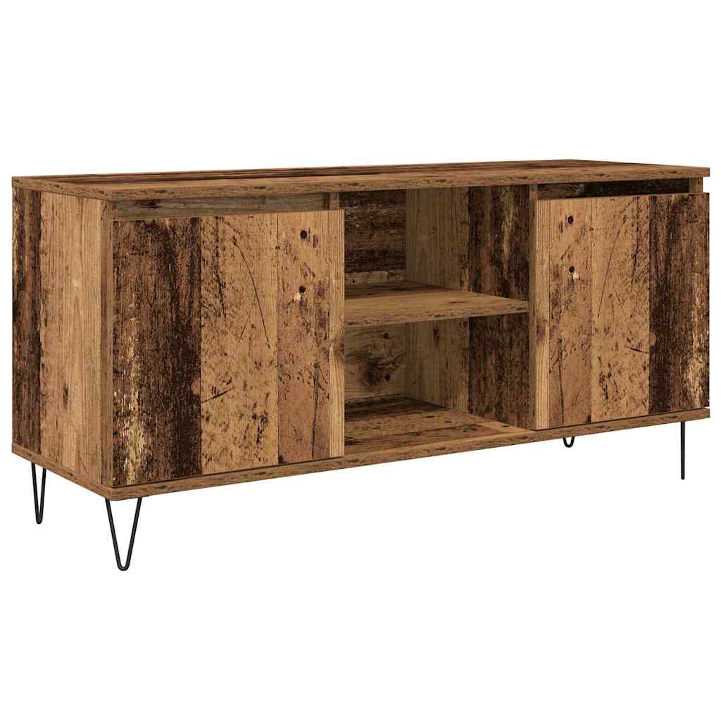 vidaXL TV Cabinet 104 x 35 x 50 cm Old Wood Engineered Wood 2