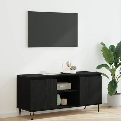 vidaXL TV Cabinet 104 x 35 x 50 cm Black Oak Engineered Wood 1