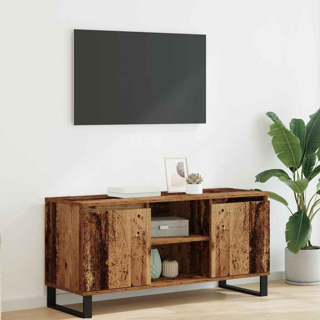 vidaXL TV Cabinet 104 x 35 x 50 cm Old Wood Engineered Wood 1