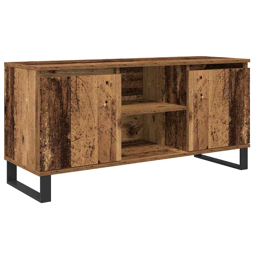 vidaXL TV Cabinet 104 x 35 x 50 cm Old Wood Engineered Wood 2