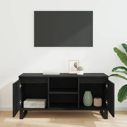 vidaXL TV Cabinet 104 x 35 x 50 cm Black Oak Engineered Wood 4