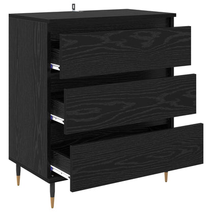 vidaXL Sideboard Black Oak 60 x 35 x 70 cm Engineered Wood 5