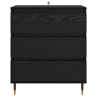 vidaXL Sideboard Black Oak 60 x 35 x 70 cm Engineered Wood 6