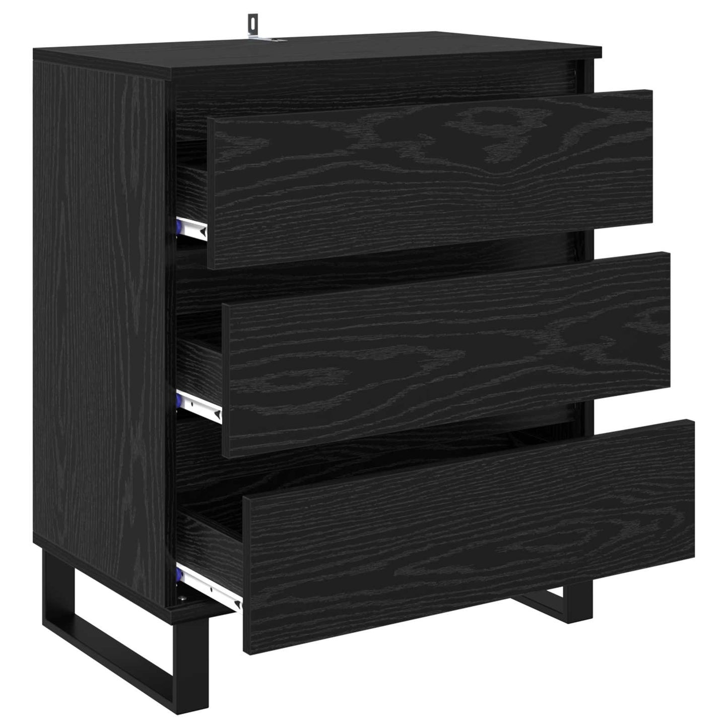 vidaXL Sideboard Black Oak 60 x 35 x 70 cm Engineered Wood 5