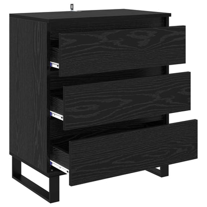 vidaXL Sideboard Black Oak 60 x 35 x 70 cm Engineered Wood 5