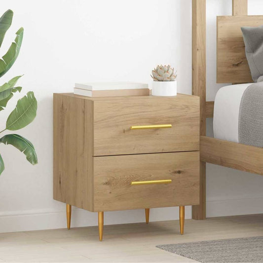 Bedside Cabinet 40x35x47,5 cm Engineered Wood Artisan oak 2