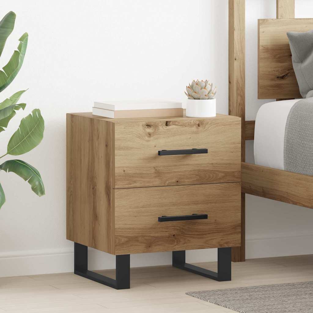 vidaXL Bedside Cabinet Artisan Oak 40 x 35 x 47.5 cm Engineered Wood 1