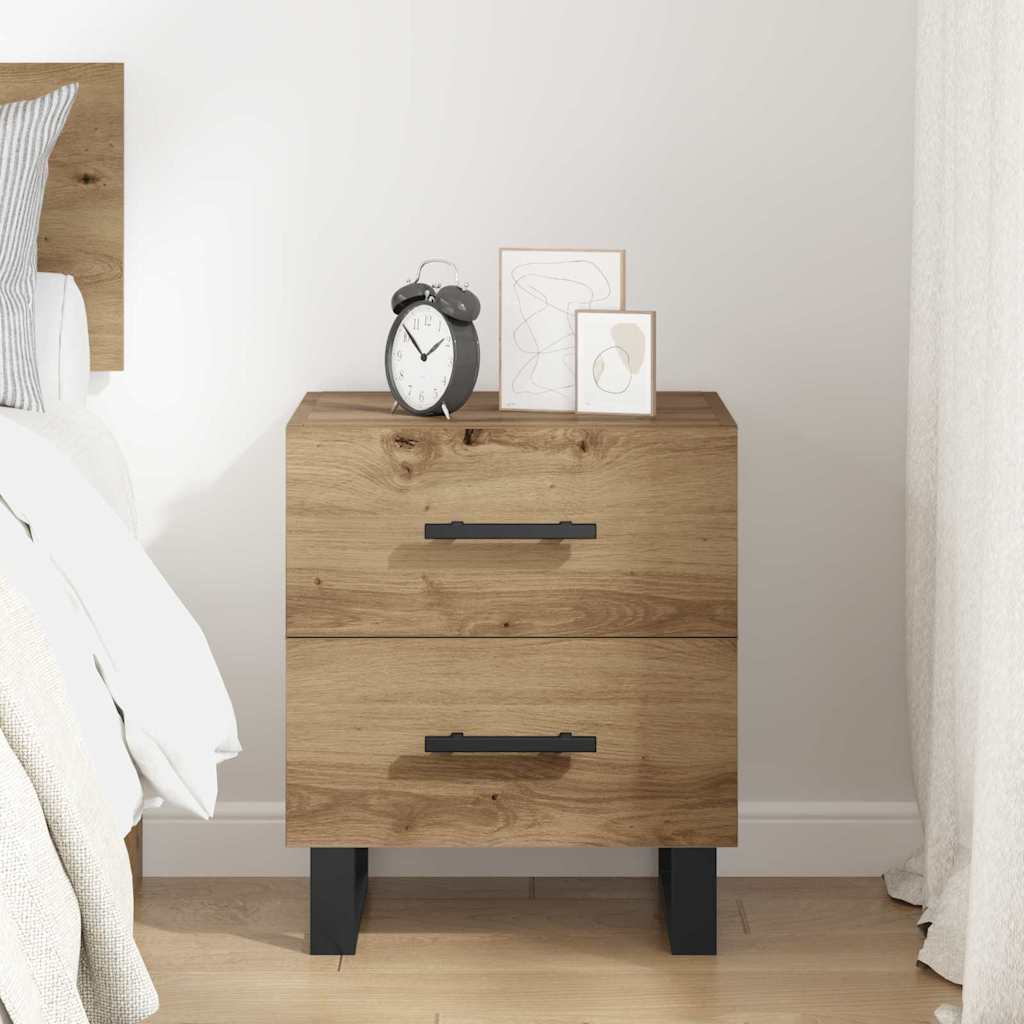 vidaXL Bedside Cabinet Artisan Oak 40 x 35 x 47.5 cm Engineered Wood 4