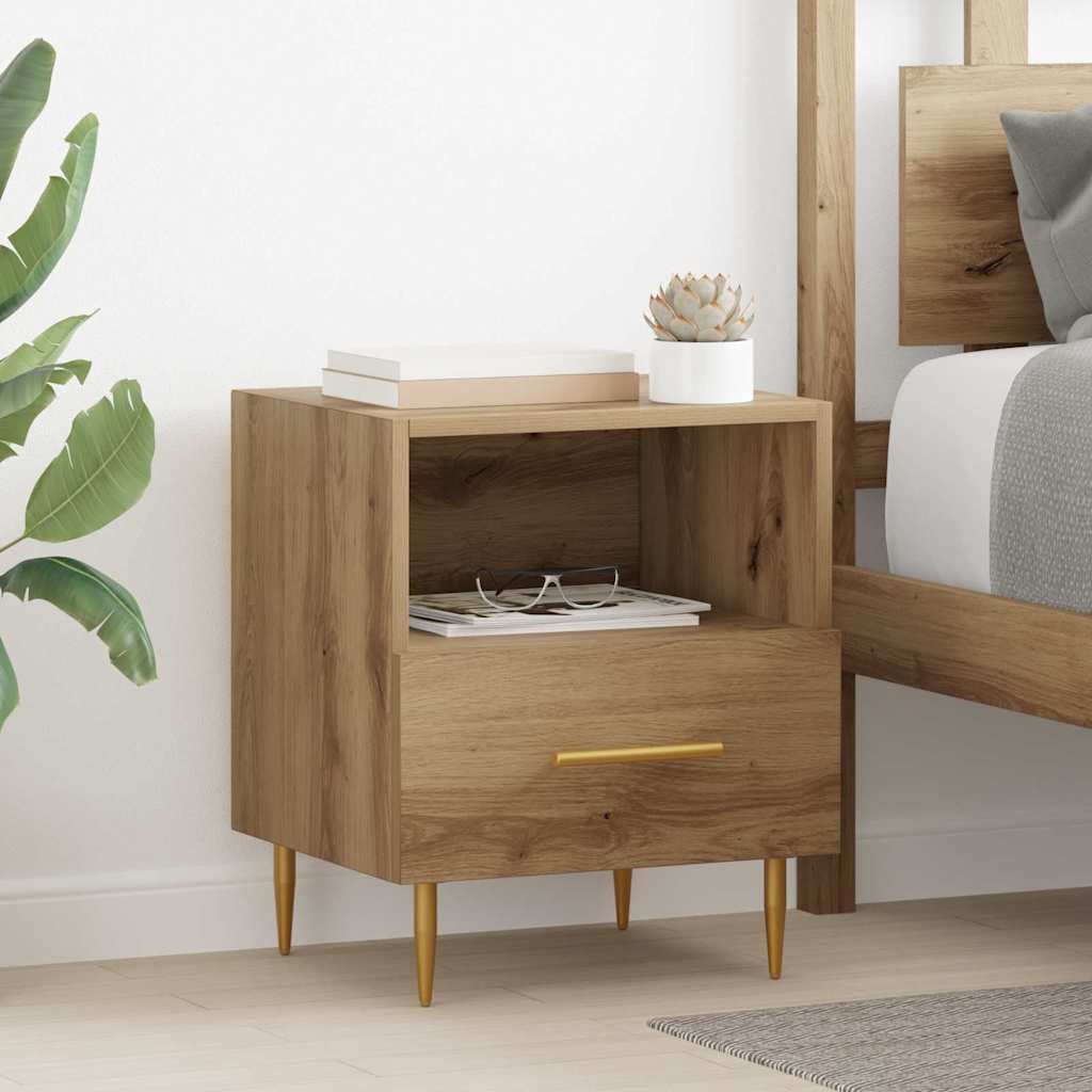 vidaXL Bedside Table 2 pcs Brown 40 x 35 x 47.5 cm Engineered Wood 1