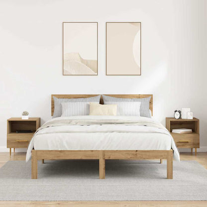 vidaXL Bedside Table 2 pcs Brown 40 x 35 x 47.5 cm Engineered Wood 4