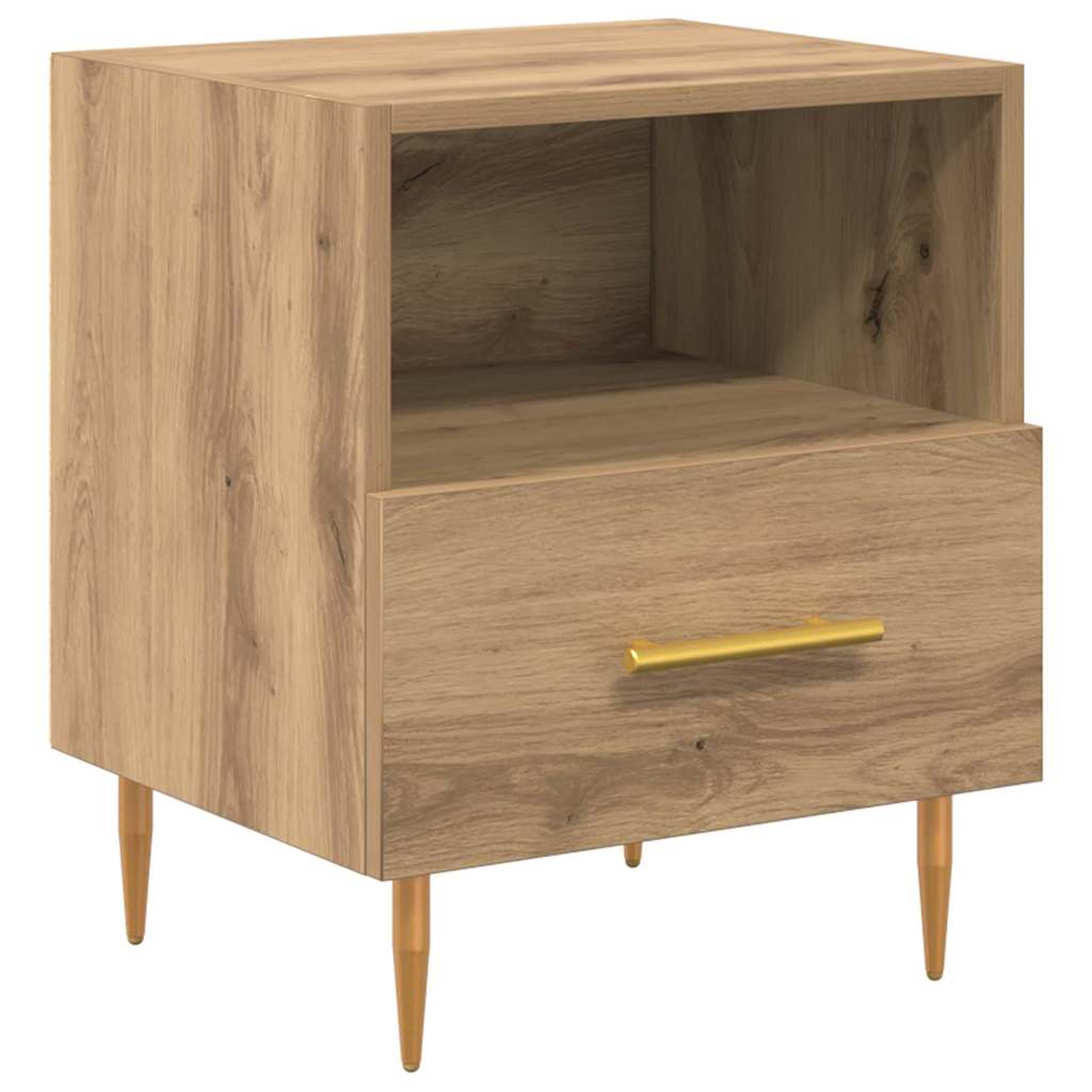 vidaXL Bedside Table 2 pcs Brown 40 x 35 x 47.5 cm Engineered Wood 5