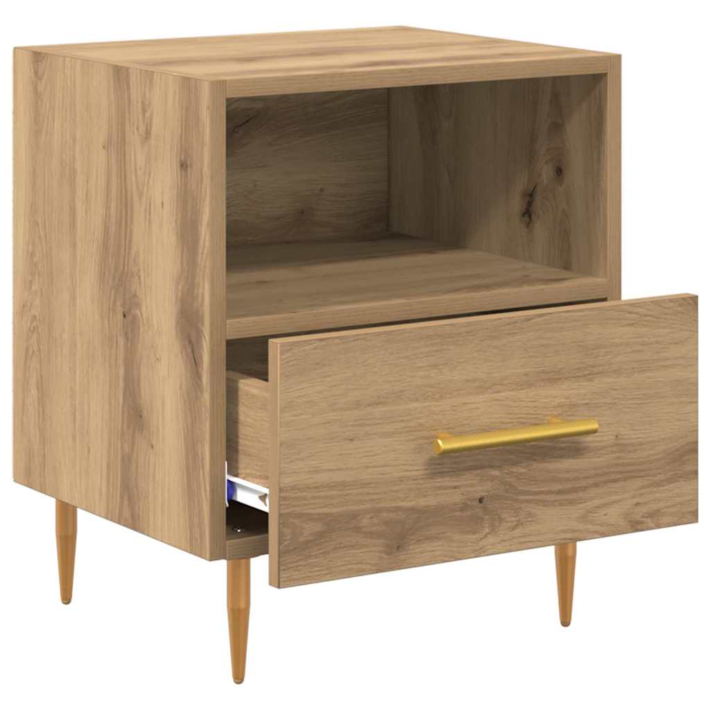 vidaXL Bedside Table 2 pcs Brown 40 x 35 x 47.5 cm Engineered Wood 6