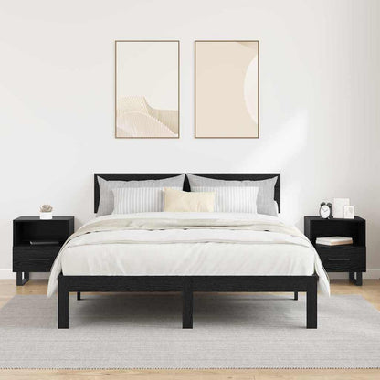 vidaXL Bedside Cabinet 2 pcs Black Oak 40 x 35 x 47.5 cm 4