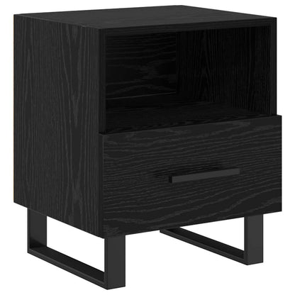 vidaXL Bedside Cabinet 2 pcs Black Oak 40 x 35 x 47.5 cm 5
