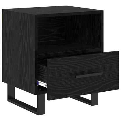 vidaXL Bedside Cabinet 2 pcs Black Oak 40 x 35 x 47.5 cm 6