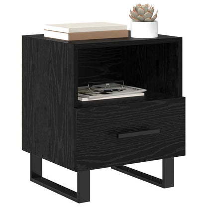 vidaXL Bedside Cabinet 2 pcs Black Oak 40 x 35 x 47.5 cm 3