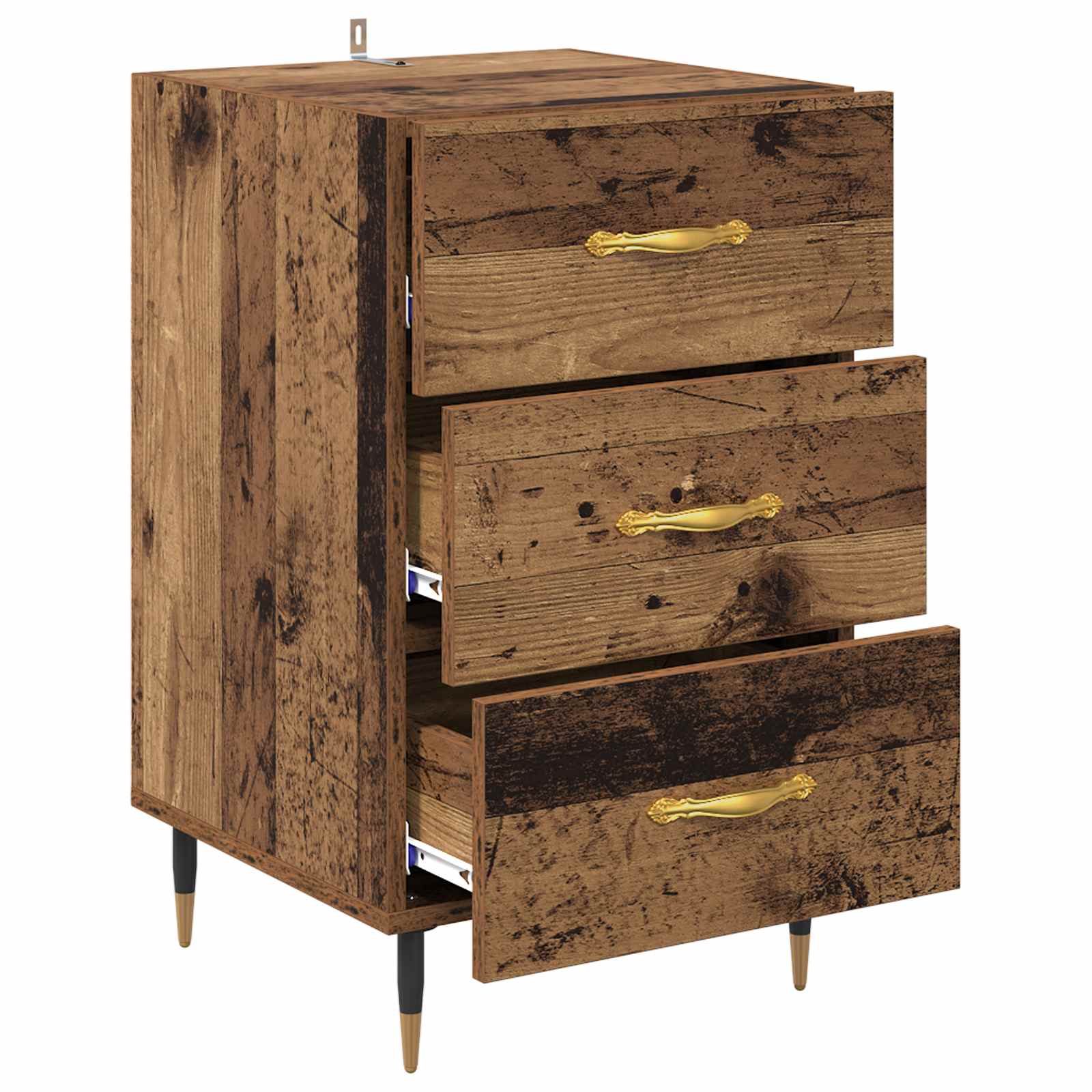 vidaXL Bedside Cabinet Old Wood 40 x 40 x 66 cm Engineered Wood 5