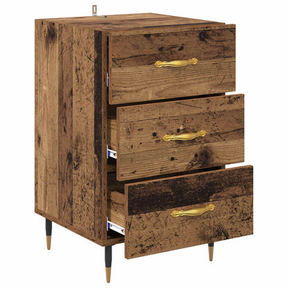 vidaXL Bedside Cabinet Old Wood 40 x 40 x 66 cm Engineered Wood 5