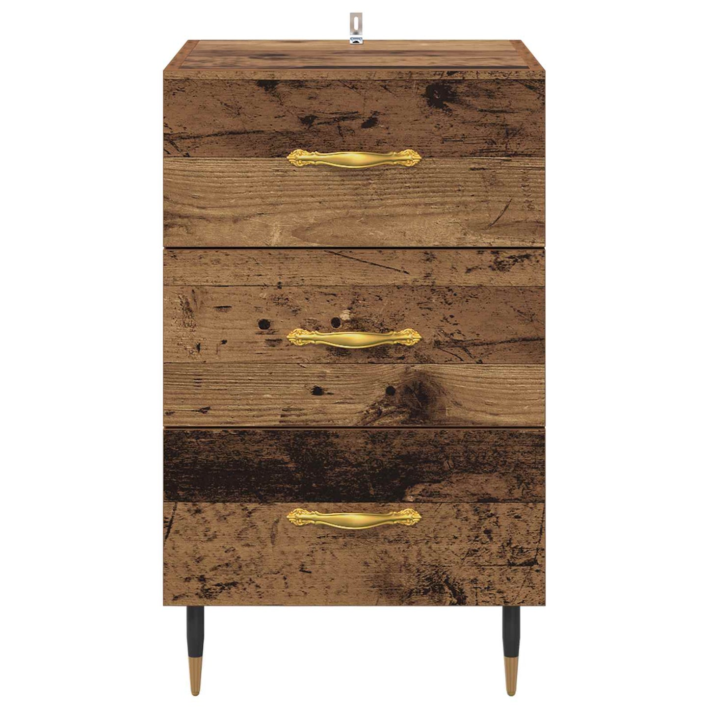 vidaXL Bedside Cabinet Old Wood 40 x 40 x 66 cm Engineered Wood 6