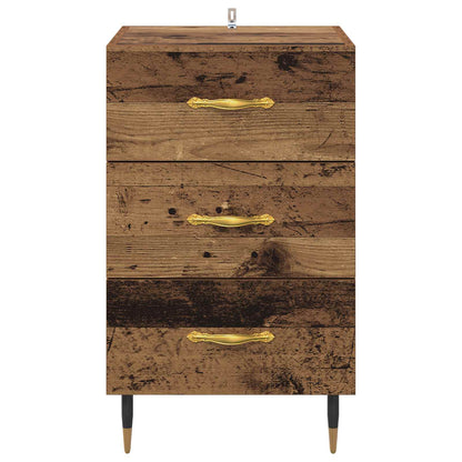 vidaXL Bedside Cabinet Old Wood 40 x 40 x 66 cm Engineered Wood 6