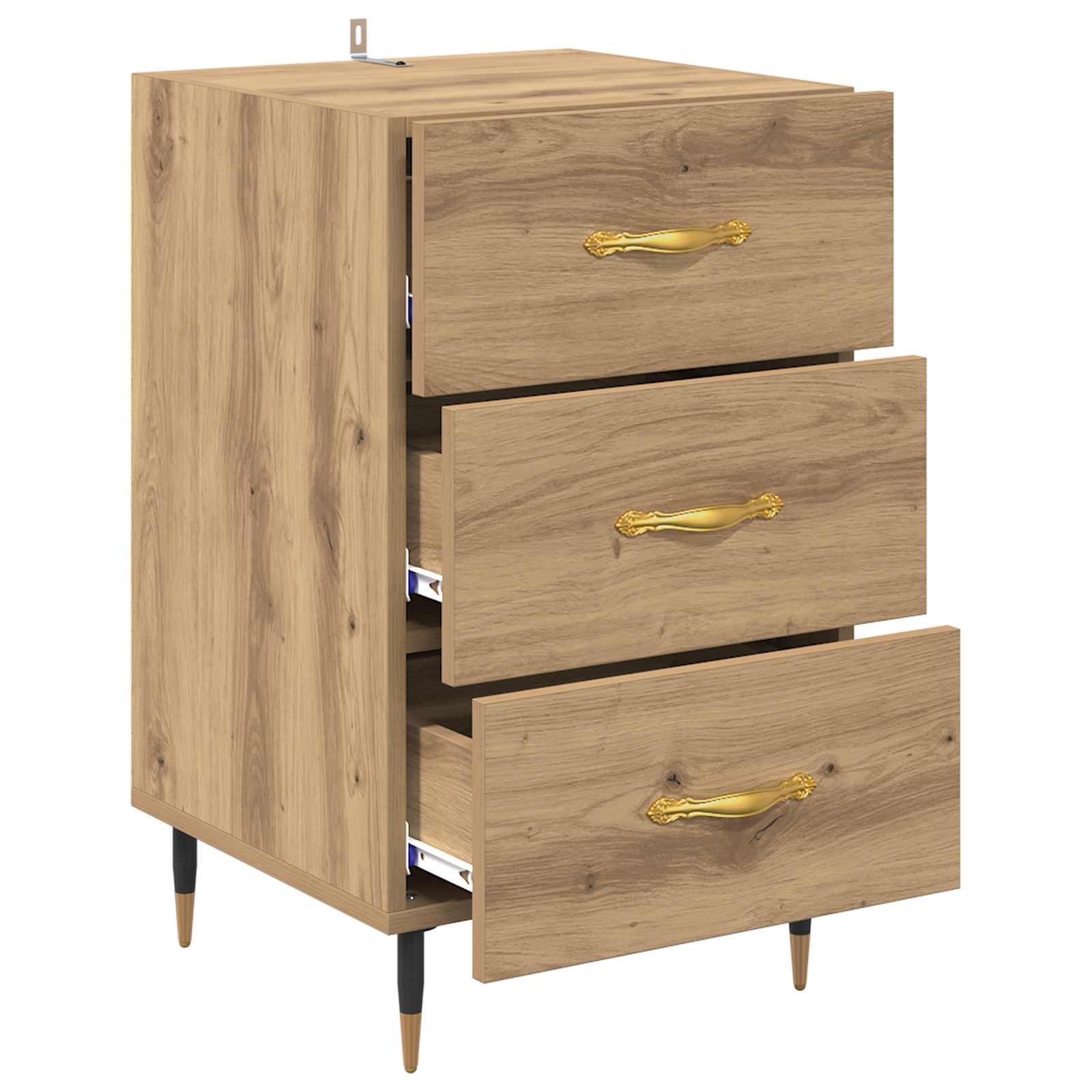 vidaXL Bedside Cabinet Artisan Oak 40 x 40 x 66 cm Engineered Wood 5