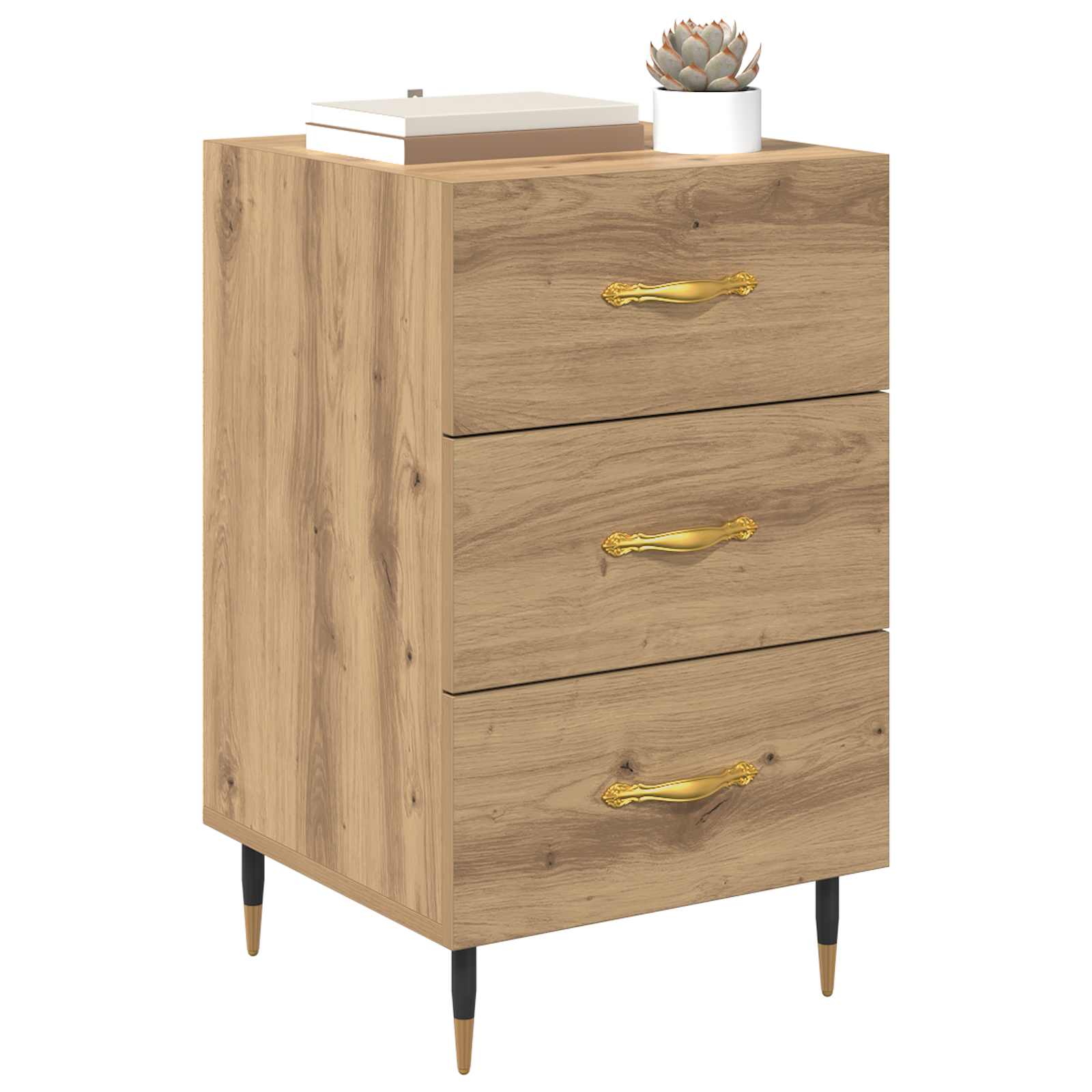 vidaXL Bedside Cabinet Artisan Oak 40 x 40 x 66 cm Engineered Wood 3