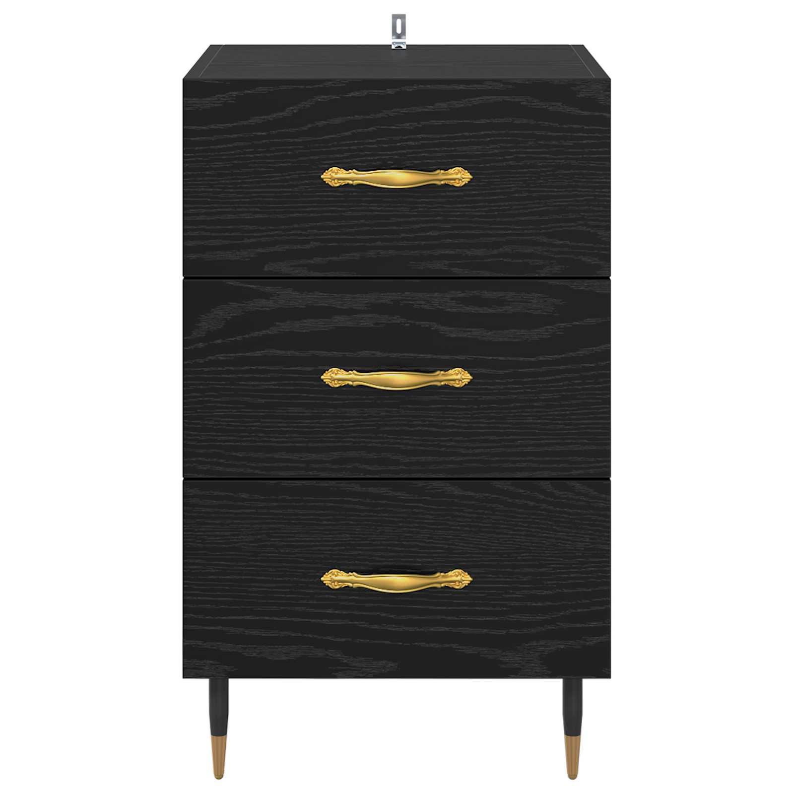 vidaXL Bedside Cabinet Black Oak 40 x 40 x 66 cm Engineered Wood 6
