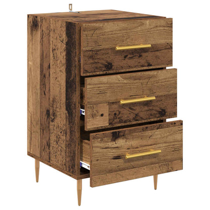 vidaXL Bedside Cabinet Old Wood 40 x 40 x 66 cm Engineered Wood 5