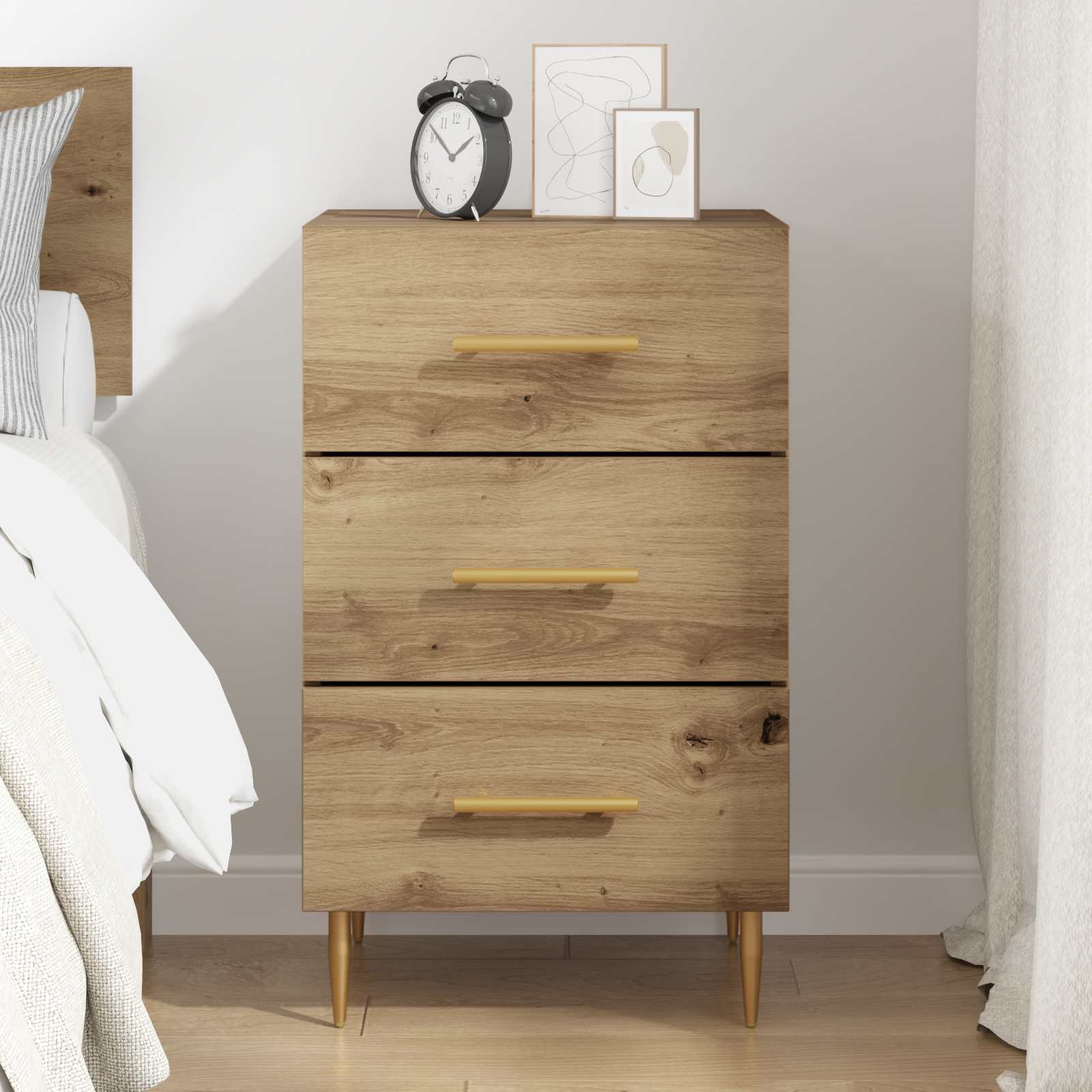 vidaXL Bedside Cabinet Artisan Oak 40 x 40 x 66 cm Engineered Wood 4