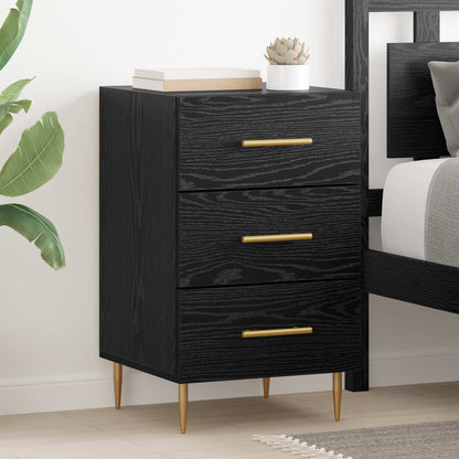 vidaXL Bedside Cabinet Black Oak 40 x 40 x 66 cm Engineered Wood 1