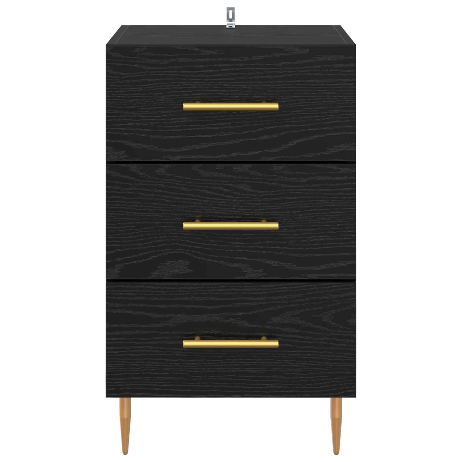 vidaXL Bedside Cabinet Black Oak 40 x 40 x 66 cm Engineered Wood 6